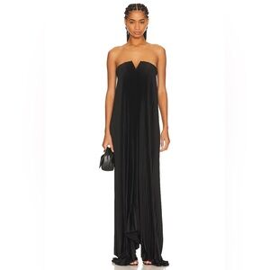 Lidee black tie Elegant Black Strapless Gown